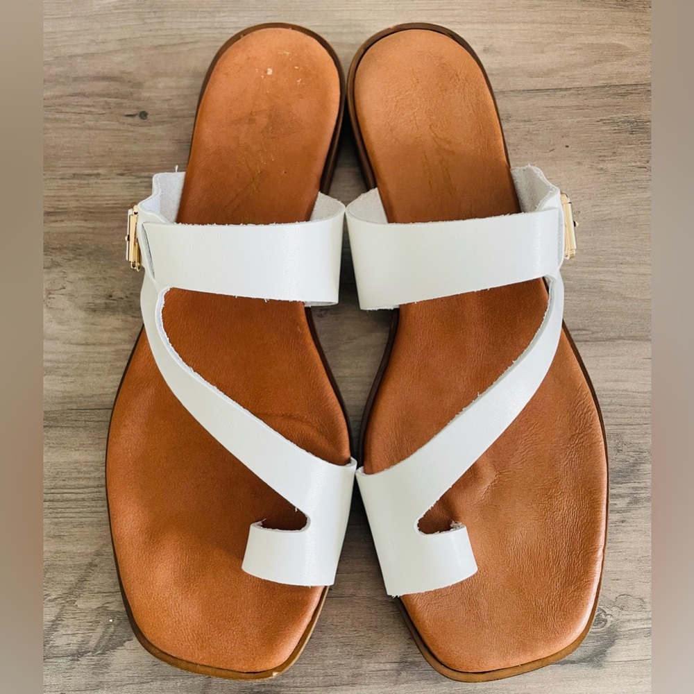 White Sandals - Leather Upper